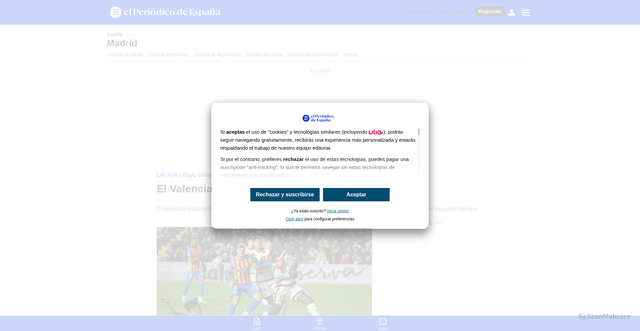 Security scan screenshot of https://www.epe.es/es/madrid/20251201/rayo-valencia-igualan-fuerzas-vallecas-124337236