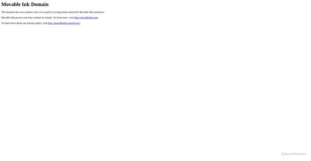 Security scan screenshot of https://projects.movableink.com