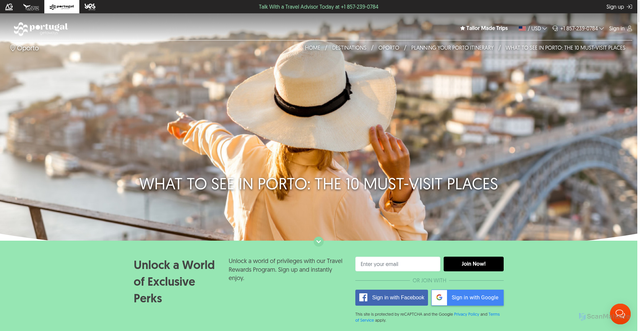 Security scan screenshot of https://portugalgetaways.com/en-us/destination/oporto/plan-your-trip/what-to-visit-porto