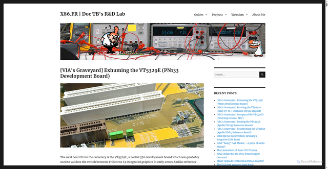 Security scan screenshot of https://x86.fr