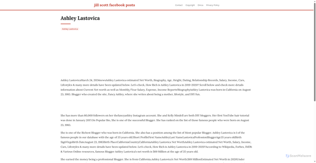 Security scan screenshot of https://billythekiddvdsblog-dp285s0loijz.edgeone.app/ashley-lastovica.html