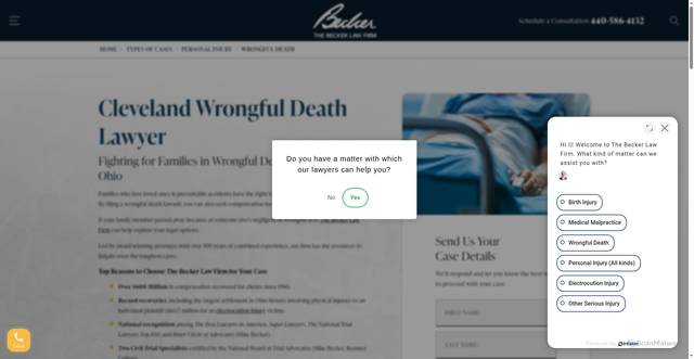 Security scan screenshot of https://www.beckerjustice.com/personal-injury/wrongful-death/