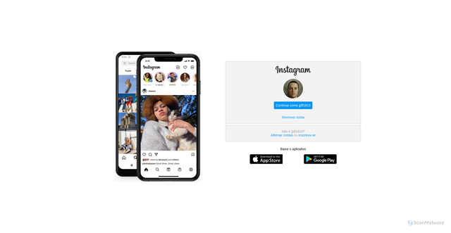 Security scan screenshot of http://login-page-instagram.vercel.app/