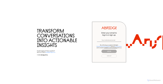 Security scan screenshot of https://soap-dashboard.abridge.services
