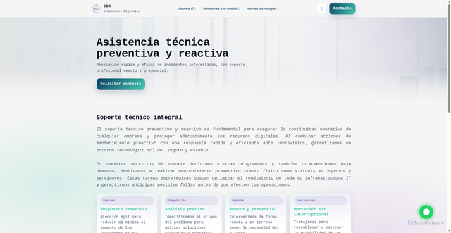 Security scan screenshot of https://sgr.com.ar/asistencia-tecnica.html