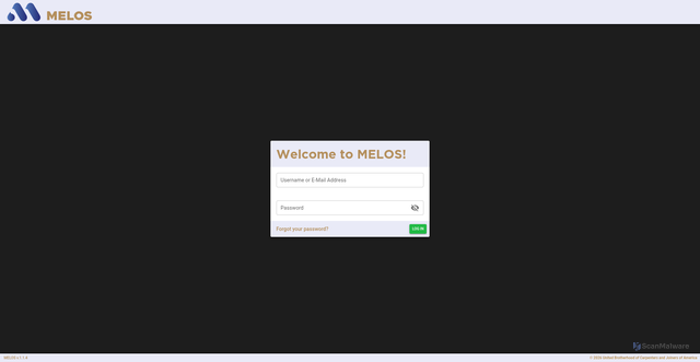 Security scan screenshot of https://melos.carpenters.org