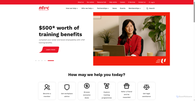 Security scan screenshot of https://ntuc.org.sg