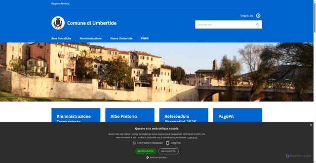 Security scan screenshot of https://www.comune.umbertide.pg.it/it