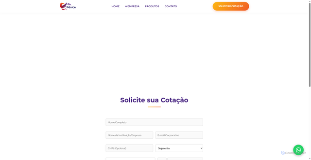 Security scan screenshot of http://empresafenice.com/contato.html