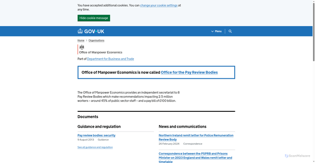 Security scan screenshot of http://www.ome.uk.com/