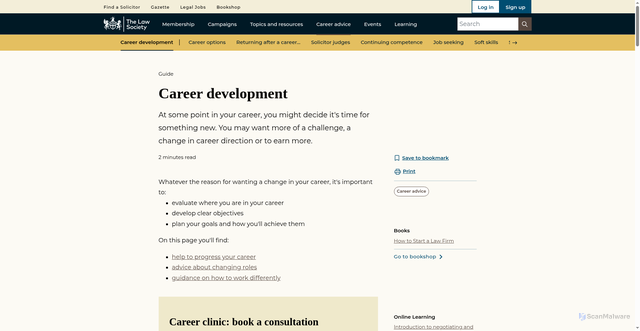 Security scan screenshot of https://www.lawsociety.org.uk/
