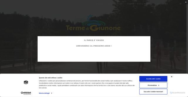 Security scan screenshot of https://www.termedigiunone.it/