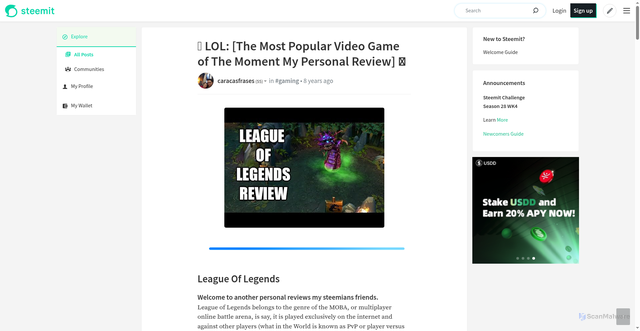 Security scan screenshot of https://steemit.com/gaming/@caracasfrases/lol-the-most-popular-video-game-of-the-moment-my-personal-review