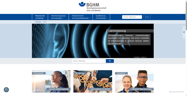 Security scan screenshot of https://www.bghm.de/home