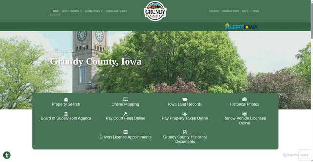 Security scan screenshot of https://grundycountyiowa.gov/