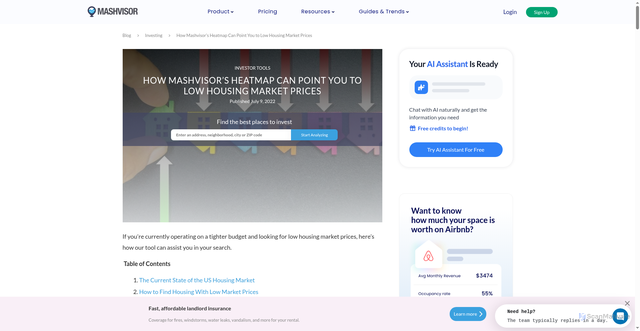 Security scan screenshot of https://www.mashvisor.com/blog/housing-market-prices/
