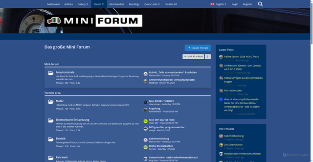 Security scan screenshot of https://mini-forum.de
