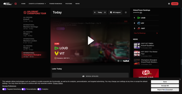 Security scan screenshot of https://valorantesports.com/en-GB/