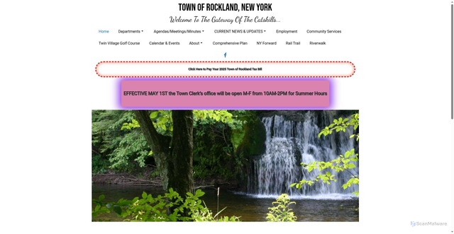 Security scan screenshot of https://www.townofrocklandny.gov/