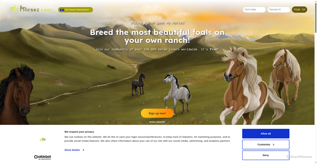 Security scan screenshot of https://www.myhorsez.com/en