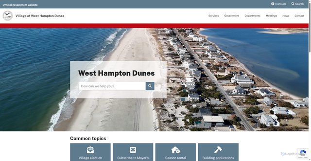 Security scan screenshot of https://whdunes.gov/