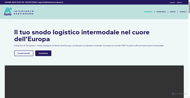 Security scan screenshot of https://interportocervignano.it/