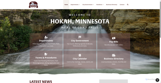 Security scan screenshot of https://www.cityofhokah-mn.gov/