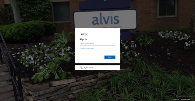 Security scan screenshot of https://alvisinc.sharepoint.com