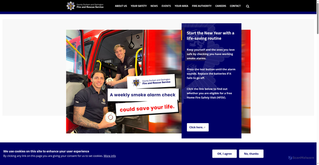 Security scan screenshot of https://www.ddfire.gov.uk/