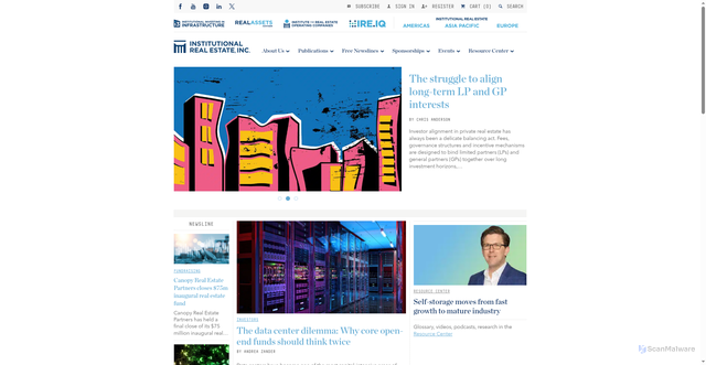 Security scan screenshot of https://irei.com