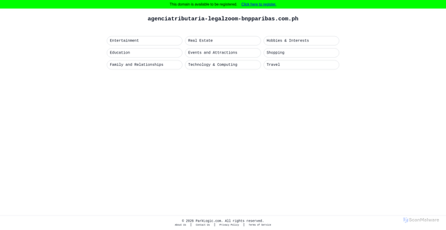 Security scan screenshot of http://agenciatributaria-legalzoom-bnpparibas.com.ph/