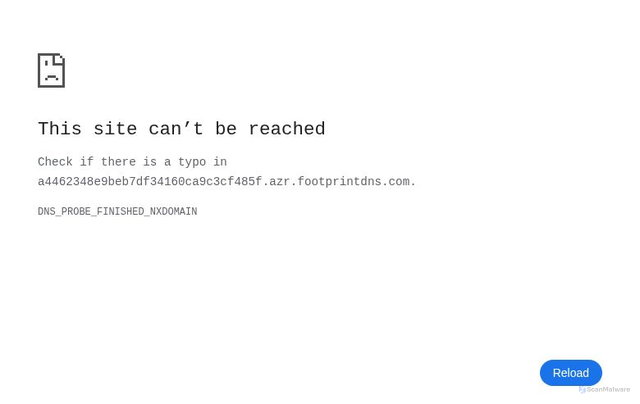 Security scan screenshot of https://a4462348e9beb7df34160ca9c3cf485f.azr.footprintdns.com/