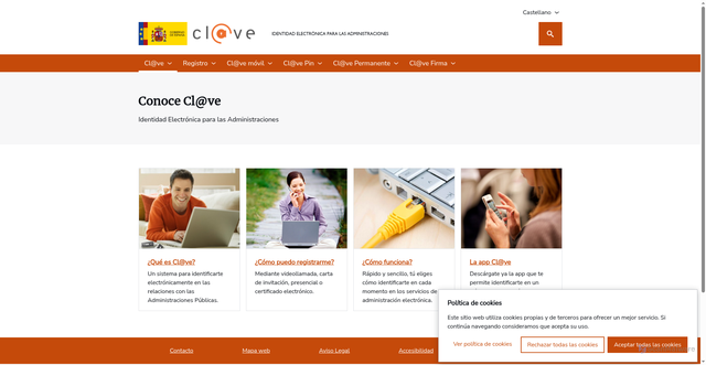 Security scan screenshot of https://clave.gob.es