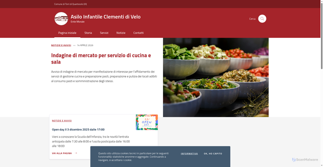Security scan screenshot of https://www.asiloclementivelo.it/