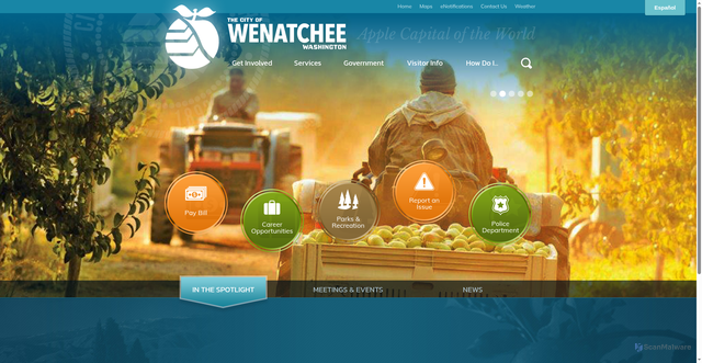 Security scan screenshot of https://www.wenatcheewa.gov/