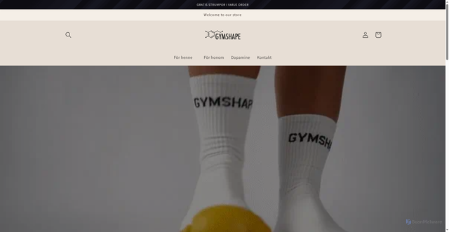 Security scan screenshot of https://gymshape.se