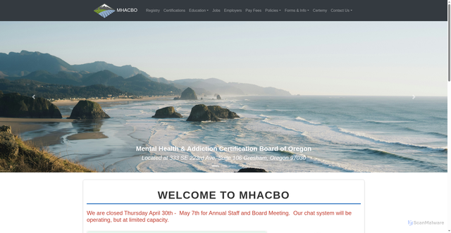 Security scan screenshot of https://mhacbo.org