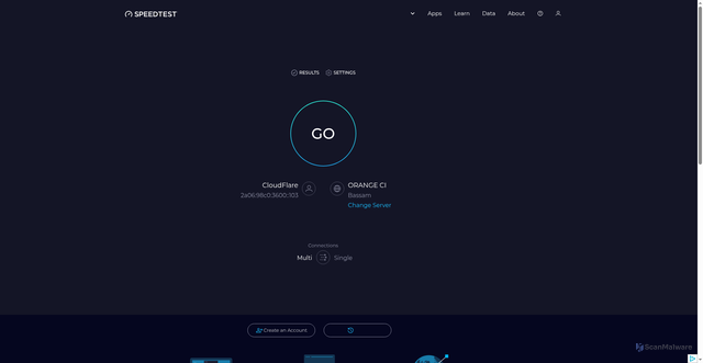 Security scan screenshot of https://zhangyi1.pages.dev/ko