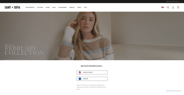 Security scan screenshot of https://saintandsofia.com