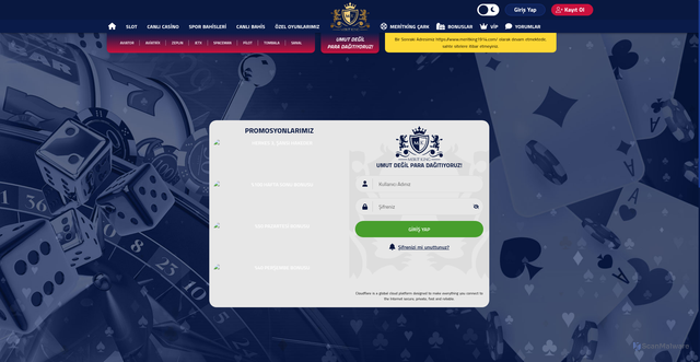 Security scan screenshot of http://meritking1914.com/login