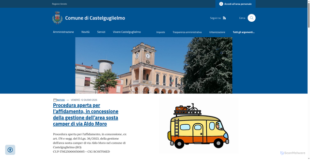 Security scan screenshot of https://www.comune.castelguglielmo.ro.it