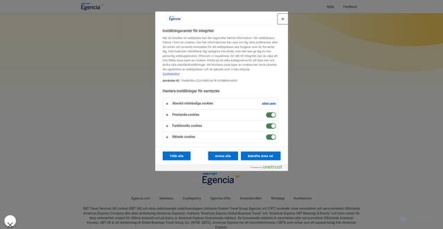 Security scan screenshot of https://www.egencia.se/auth/v1/login?call-back-url=aHR0cHM6Ly93d3cuZWdlbmNpYS5zZS90cmlwLXdlYmFwcC8%2FaXRlbV9pZD02OWEzMGEwZDgwZThjNzU5MjhjOTU4YjQ%3D