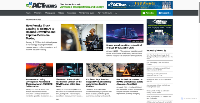 Security scan screenshot of https://act-news.com
