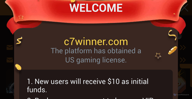 Security scan screenshot of http://c7winner.com/