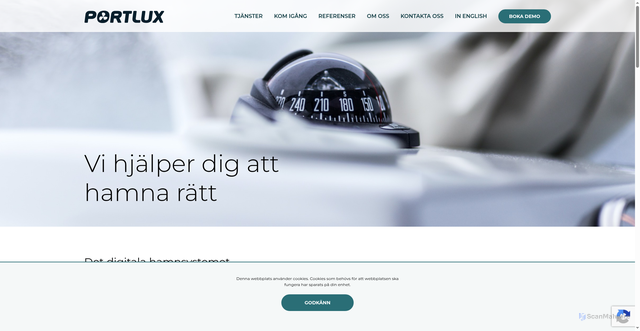 Security scan screenshot of https://portlux.se