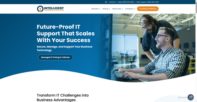 Security scan screenshot of https://itsasap.com