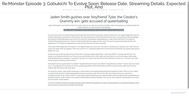 Security scan screenshot of https://slydetectivesitus-eavuawxml7.edgeone.dev/23457-jaden-smith-gushes-over-boyfriend-tyler-the-creators-grammy-win-gets-accused-of-queerbaiting.html
