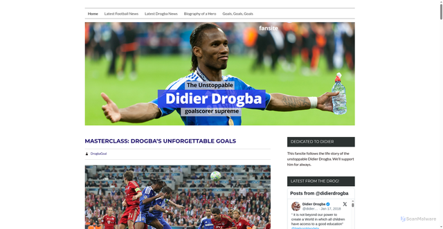 Security scan screenshot of https://www.didier-drogba.com/