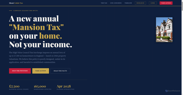 Security scan screenshot of https://shoutunfairtax-oc1s09g2e6.edgeone.app/