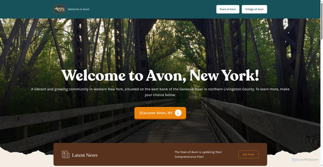 Security scan screenshot of https://avon-ny.gov/
